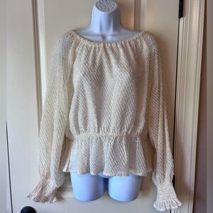 NWT KENDALL + KYLIE Women's Ruched Neckline Top size L